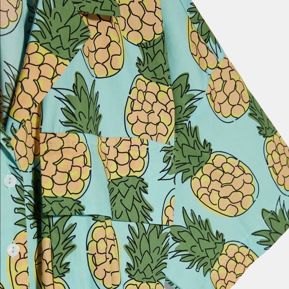 Zara pineapple print crop top and shorts set - Picture 13 of 14